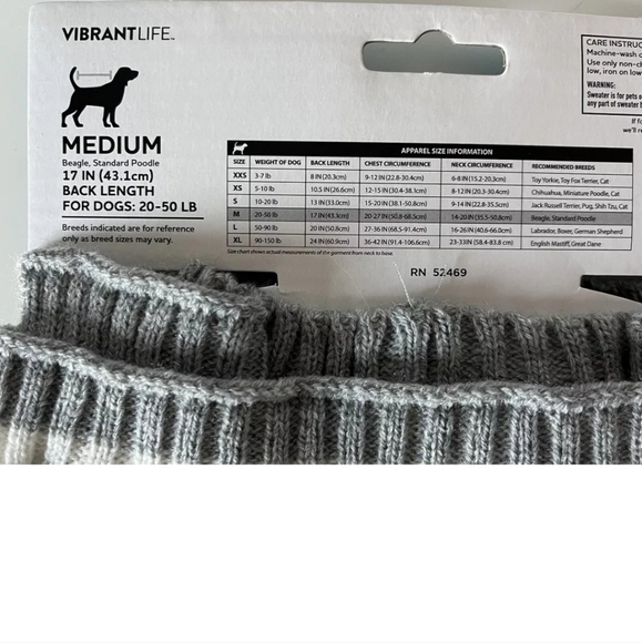 Spoiled Pooch Dog Sweater Animal Graphic Print Hearts Stripe Size Medium Cozy - Picture 2 of 16